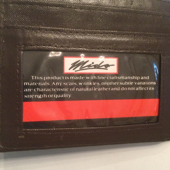 Mido Brown Leather Bifold Men’s Wallet - Picture 3 of 6